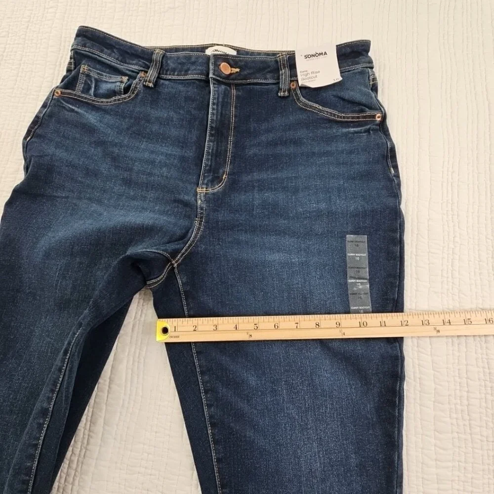 SO Goods for Life Jeans Women's 16 (36x30) NWT Dark Wash Curvy Bootcut High Rise